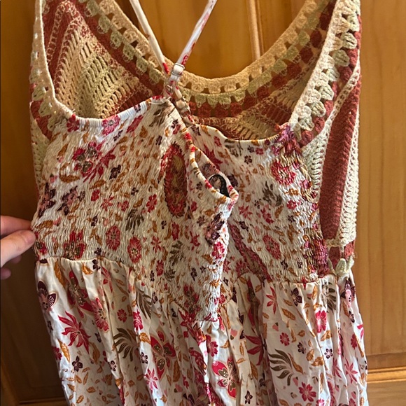 Bohemian Floral Maxi Dress in Red and Cream - Picture 4 of 8